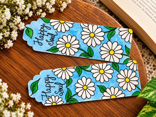 Blue_Floral_Happy_Soul_Print_Paper_Bookmarks