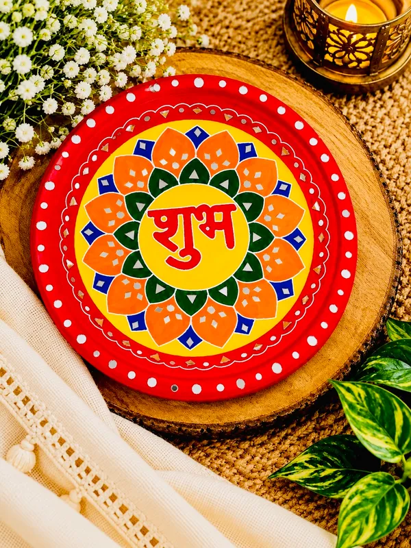Mdf_Traditional_Floral_Mandala_Hand-Painted_Decorative_Plate