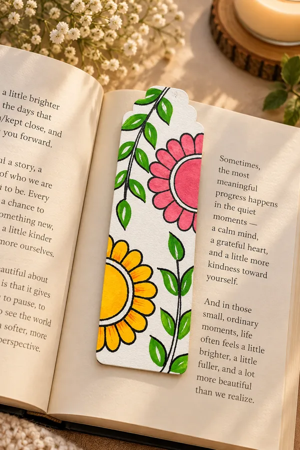 Floral_Botanical_Print_Paper_Bookmark_Set_Of_2