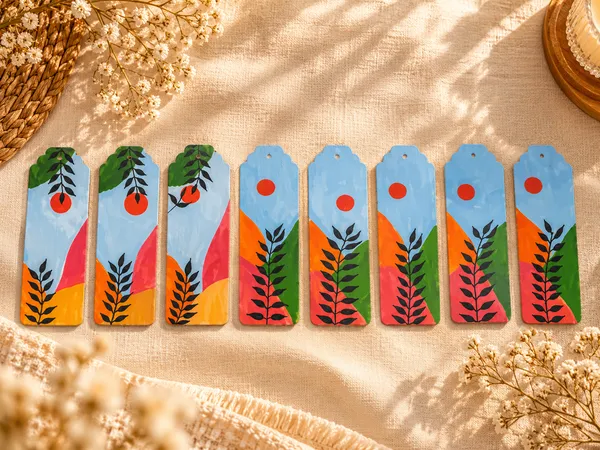 Hand-Painted_Floral_Bookmark_Set_Of_2