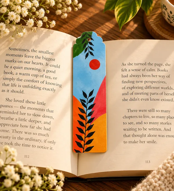 Hand-Painted_Floral_Bookmark_Set_Of_2