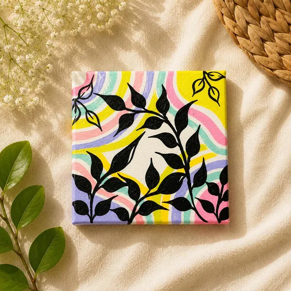 Canvas_Abstract_Botanical_Floral_Print_Square_Wall_Art