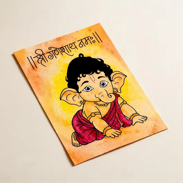 Paper_Devotional_Baby_Ganesha_Illustrated_Wall_Art