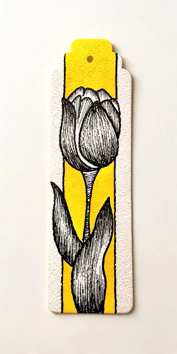Yellow_Floral_Illustrated_Paper_Bookmark