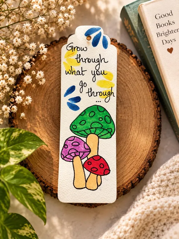 Mushroom_Motivational_Quote_Illustrated_300_Gsm_Paper_Bookmark