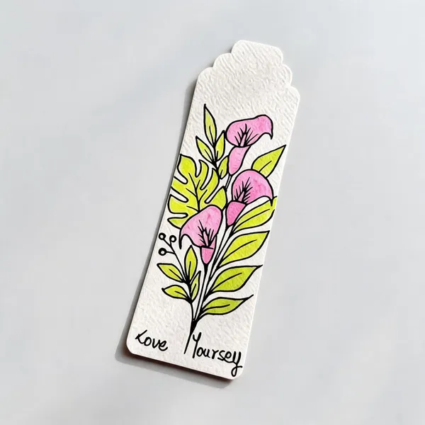 Floral_Love_Yourself_Illustrated_Bookmark_Set_Of_2