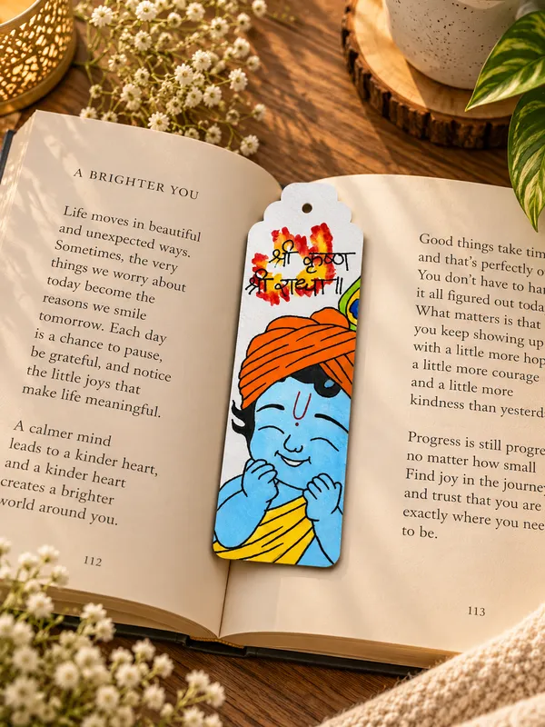 Hand-Painted_Krishna_Devotional_Paper_Bookmark_Set_Of_2