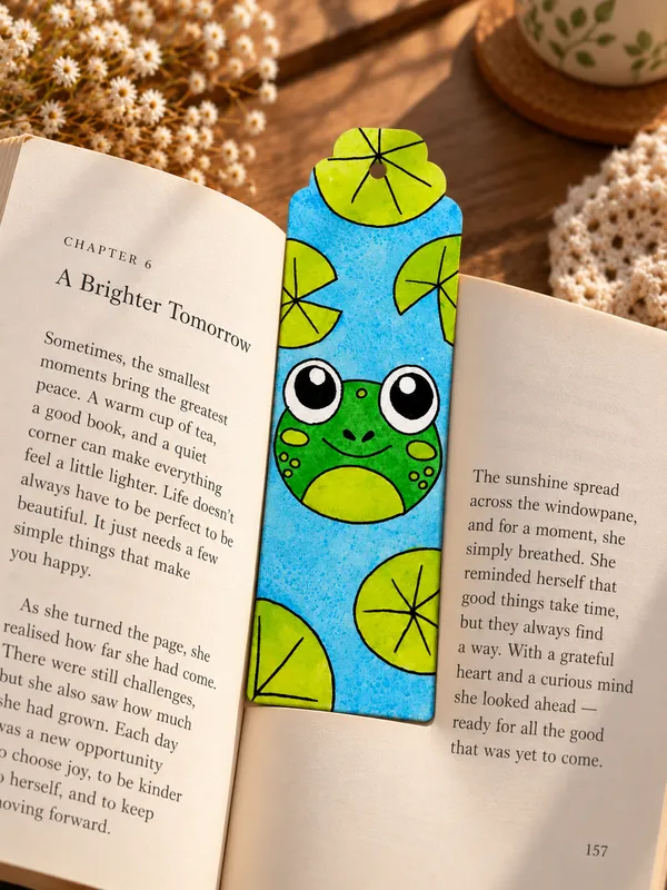Blue_Fabric_Frog_Print_Bookmark__Set_Of_2
