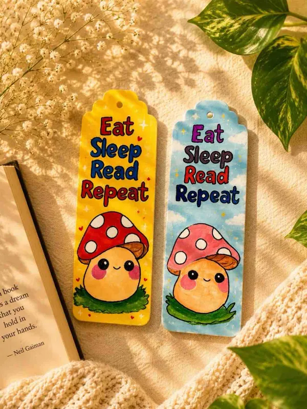 Mushroom_Quote_Illustrated_Paper_Bookmark