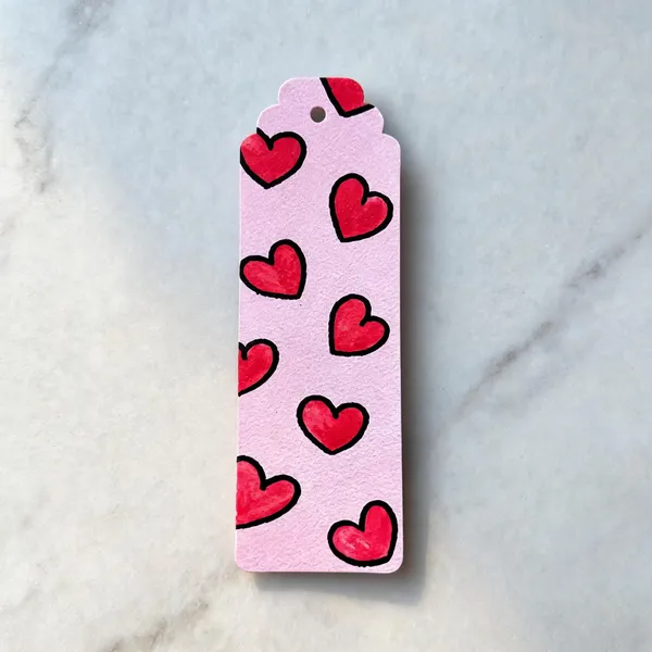 Pink_Heart_Pattern_300_Gsm_Paper_Bookmark_Set_Of_2