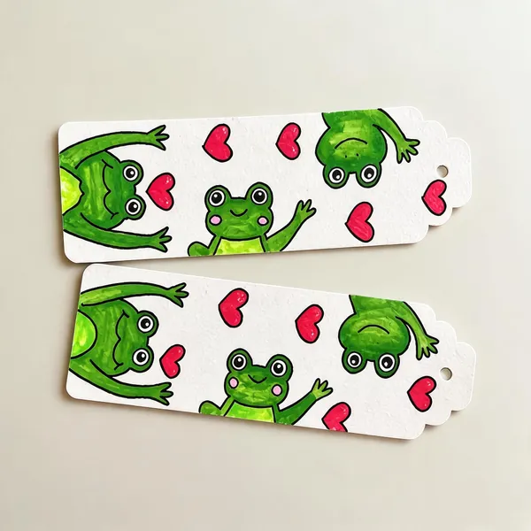 Frog_Heart_Printed_300_Gsm_Paper_Bookmark
