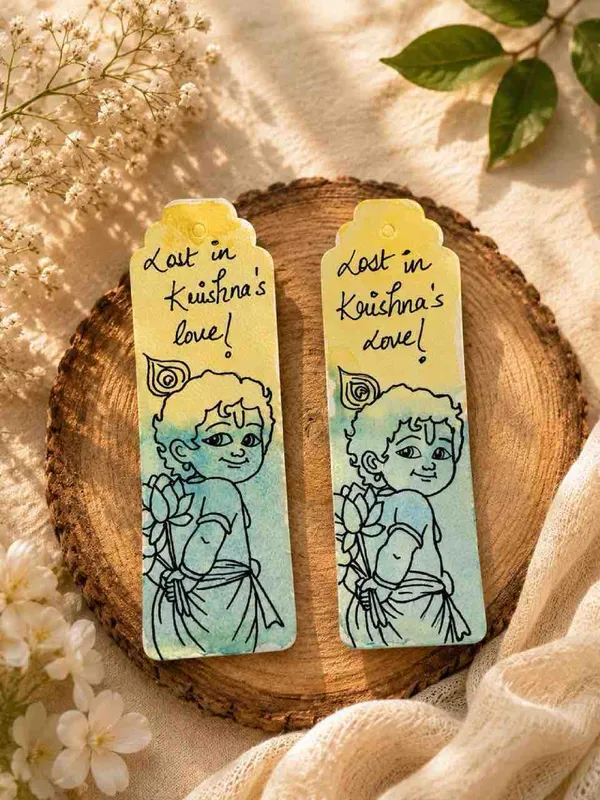 Krishna_Illustration_Lost_In_Love_Paper_Bookmark