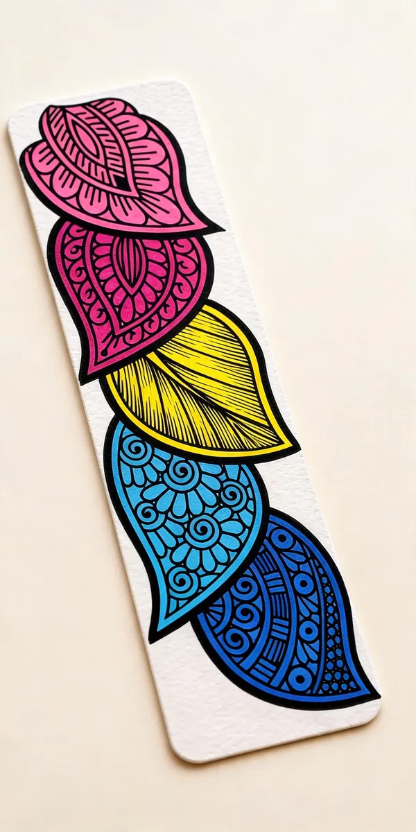 Multicolour_Leaf_Pattern_Paper_Bookmark_Set_Of_2