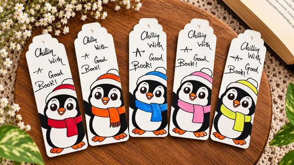 Penguin_Illustrated_300_Gsm_Paper_Bookmark