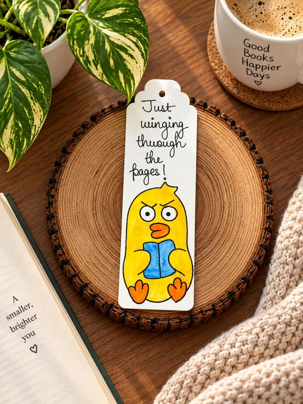Illustrated_Reading_Chick_Paper_Bookmark