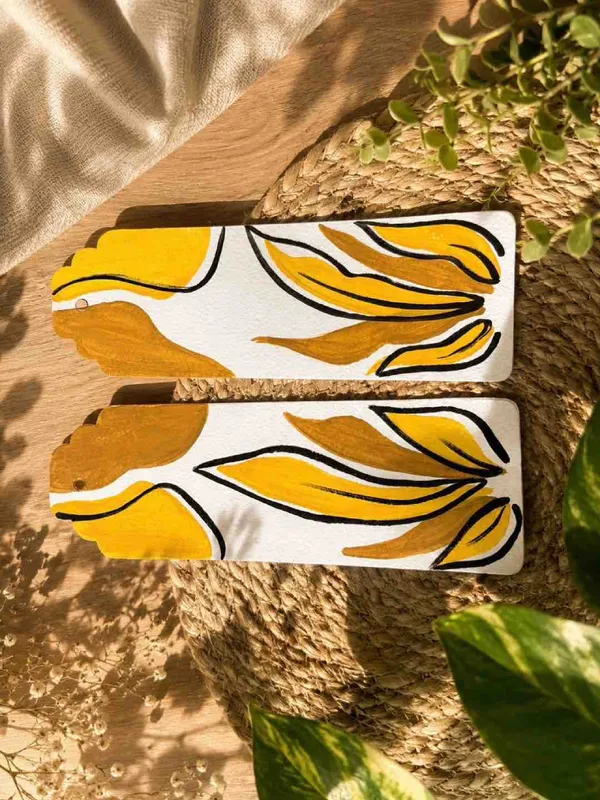 Abstract_Floral_Mustard_Black_Decorative_Wall_Panels