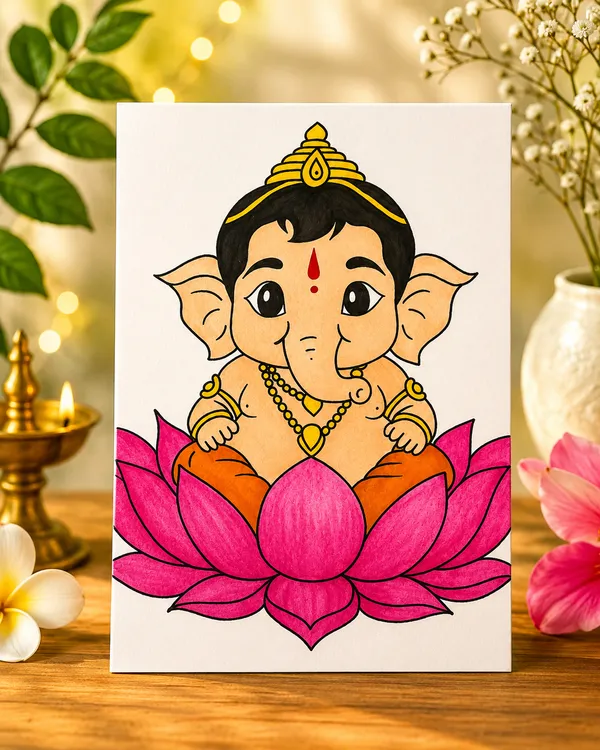Paper_Devotional_Ganesha_Lotus_Mandala_Hand-Drawn_Wall_Art