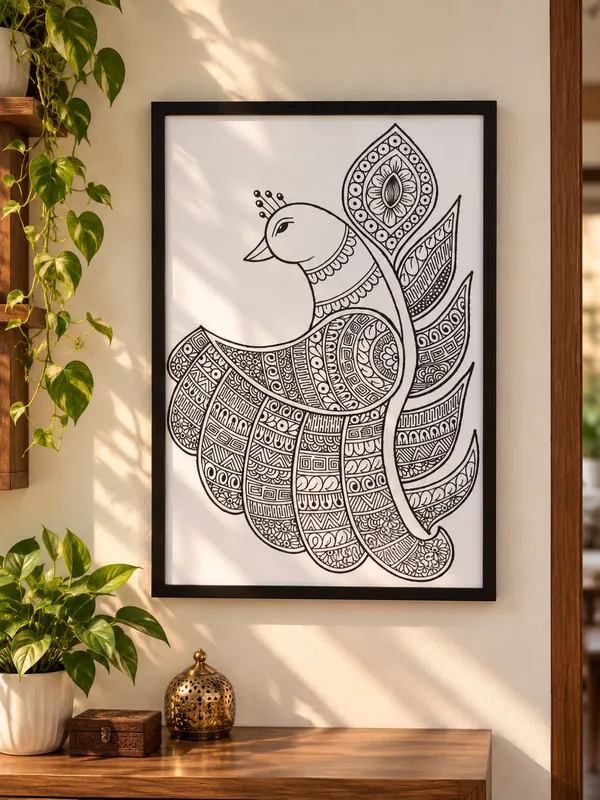 Monochrome_Peacock_Pattern_Wall_Art