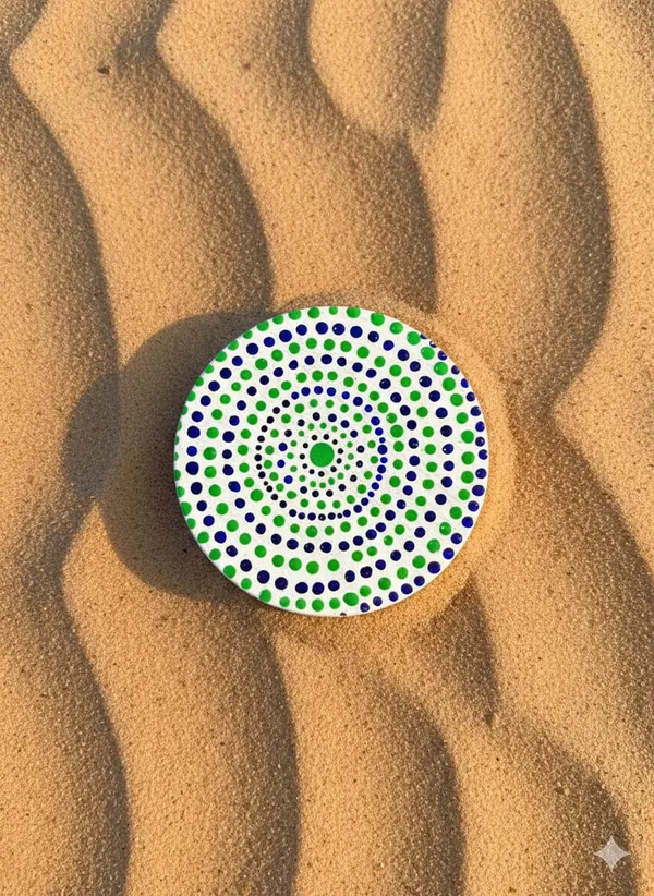 Wooden_Mdf_Blue_Green_Mandala_Dot_Pattern_Fridge_Magnet