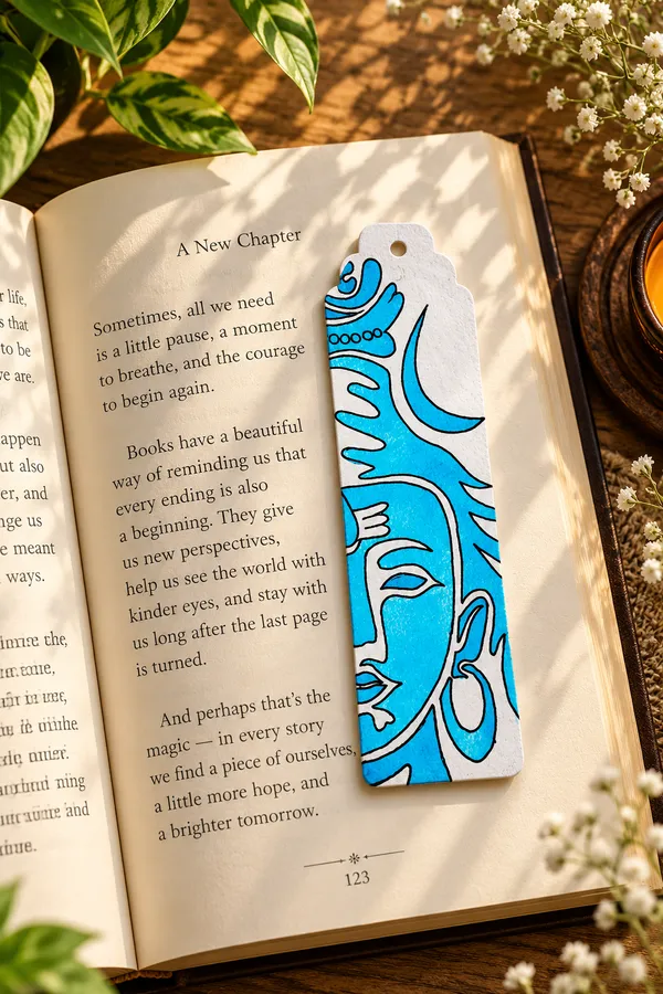 Blue_Abstract_Shiva_Bookmark__Set_Of_2