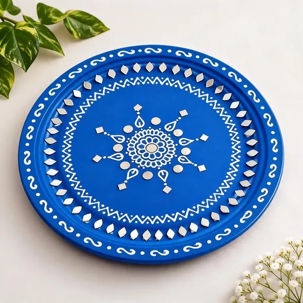 Wooden_Mdf_Blue_Mandala_Mirror_Work_Decorative_Disk