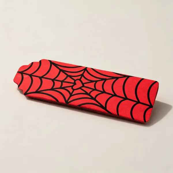 Red_Spiderweb_Print_Eyewear_Case_For_Unisex