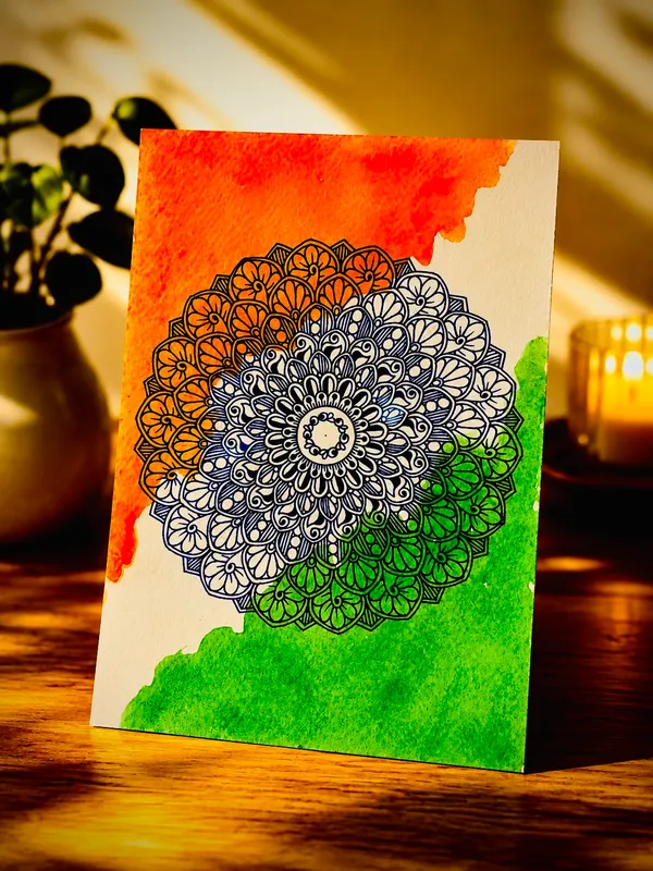 Paper_Tricolor_Mandala_India_Hand-Drawn_Wall_Art