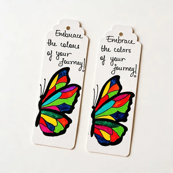 Hand-Painted_Butterfly_Quote_Paper_Bookmarks_Set_Of_2