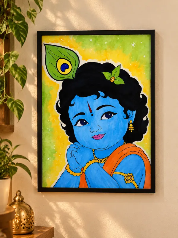 Krishna_Hand-Painted_Wall_Art