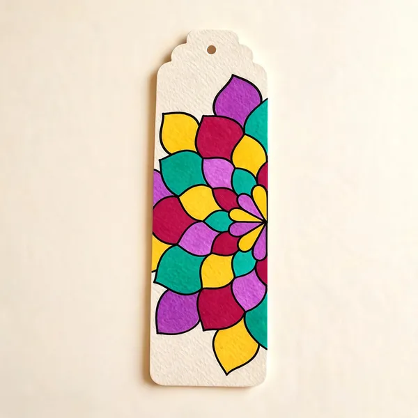 Hand-Painted_Floral_Scalloped_300_Gsm_Paper_Bookmark