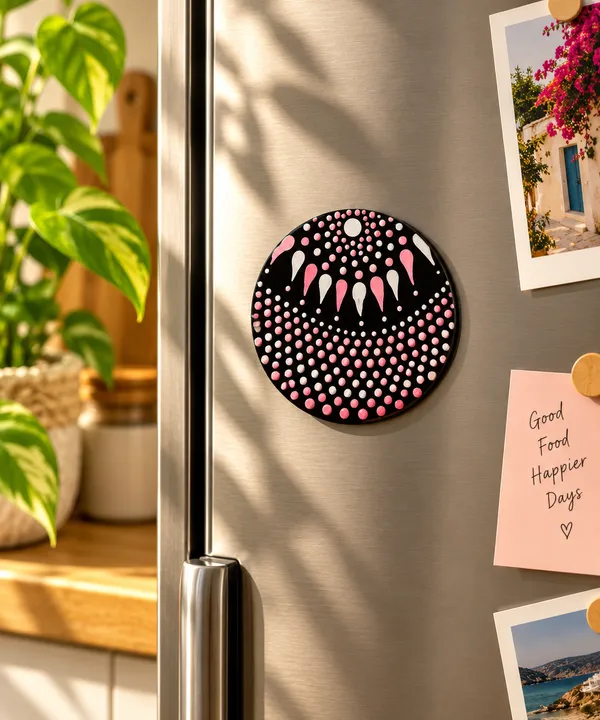 Black_Abstract_Painted_Round_Magnet