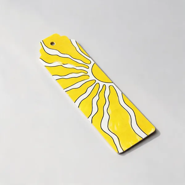 Yellow_Sunburst_Illustrated_300_Gsm_Paper_Bookmark