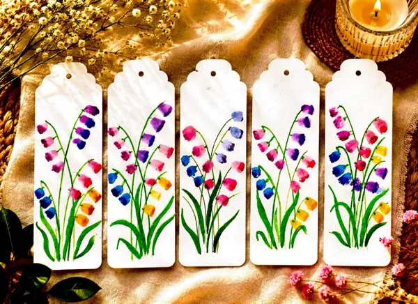 Floral_Hand-Painted_Paper_Bookmark_Set
