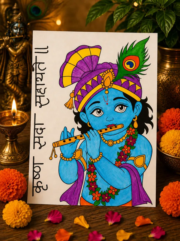 Paper_Devotional_Krishna_Illustration_Wall_Art