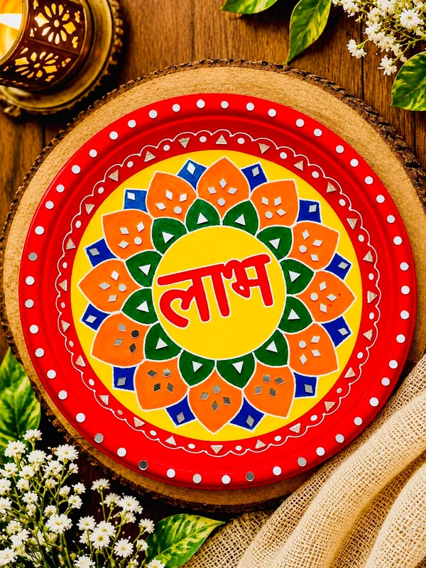 Mdf_Festive_Rangoli_Shubh_Labh_Decorative_Plate