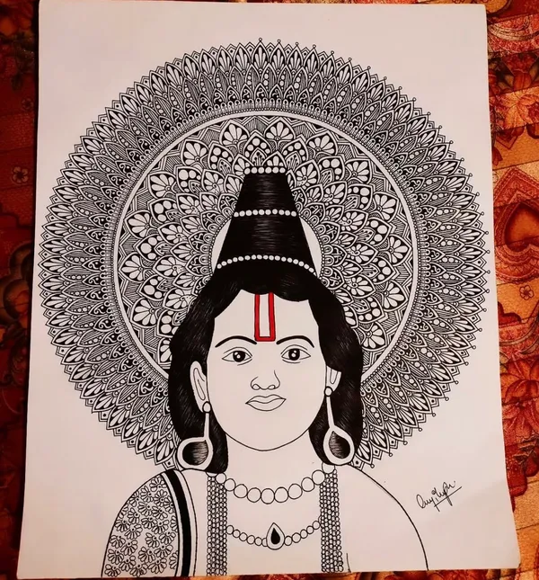 Paper_Spiritual_Lord_Shiva_Mandala_Halo_Hand-Drawn_Wall_Art