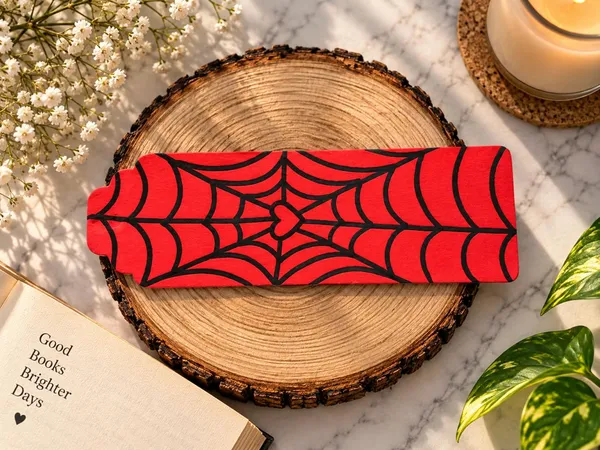 Red_Spiderweb_Print_Eyewear_Case_For_Unisex