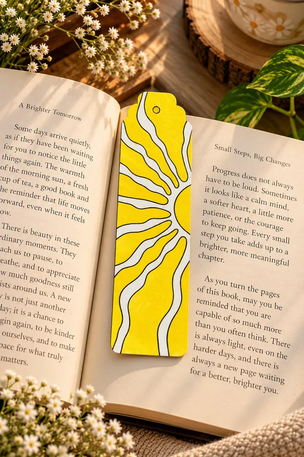 Yellow_Sunburst_Illustrated_Bookmark_Set_Of_2