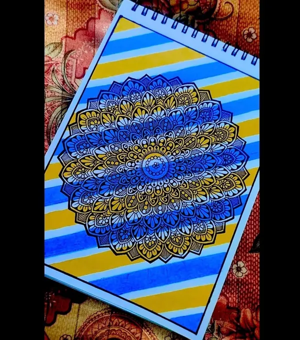 Blue_Yellow_Mandala_Floral_Spiral_Notebook