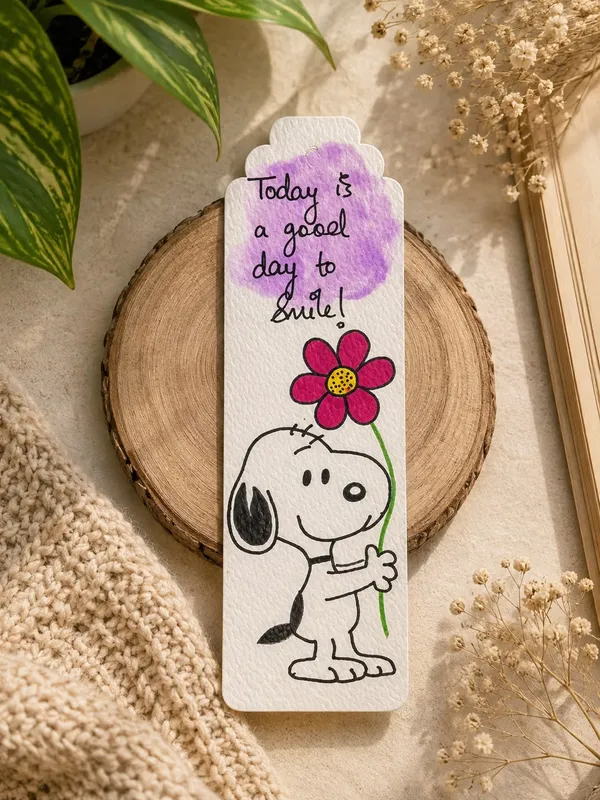 Snoopy_Quote_Illustrated_Bookmark