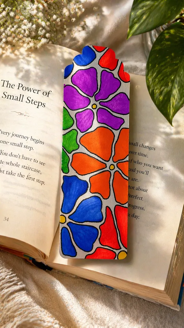 Hand-Painted_Floral_Paper_Bookmark