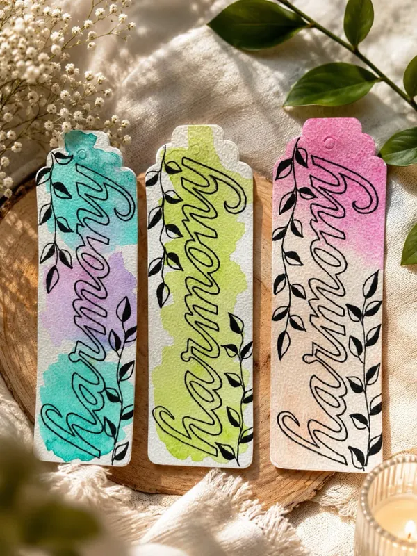 Pastel_Floral_Leaf_Handmade_Paper_Bookmarks_Set