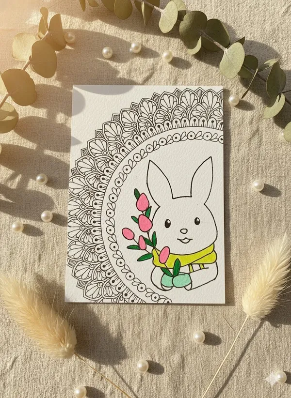 Bunny_Floral_Mandala_Coloring_Page