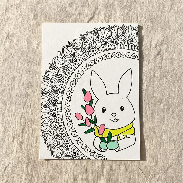 Bunny_Floral_Mandala_Coloring_Page