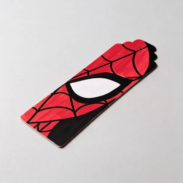 Red_Spider_Web_Superhero_Print_Paper_Bookmark