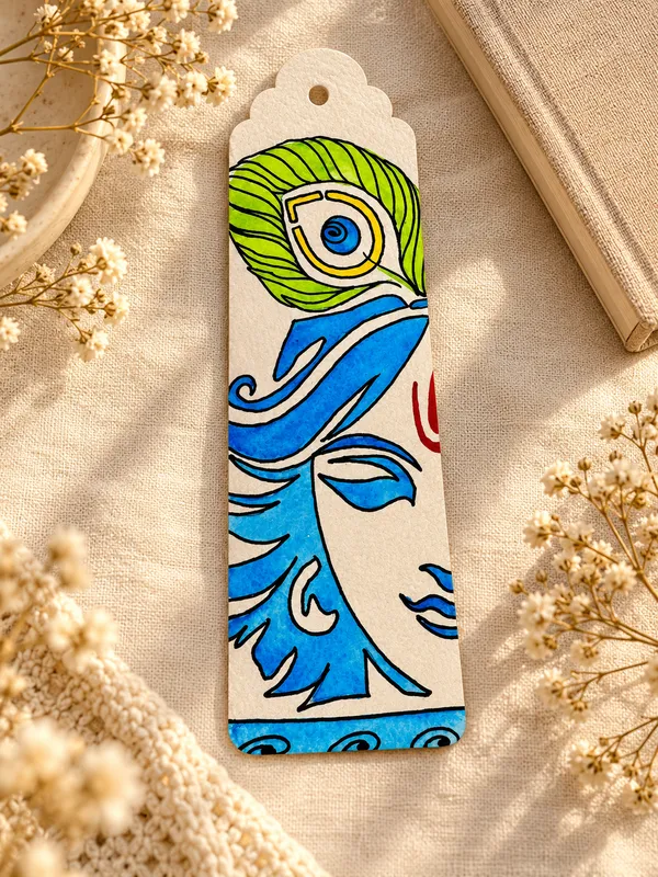 Hand-Painted_Peacock_Feather_Bookmark_Set_Of_2