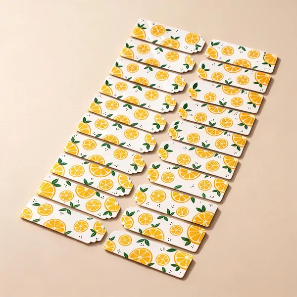 Lemon_Print_Magnetic_Paper_Bookmarks