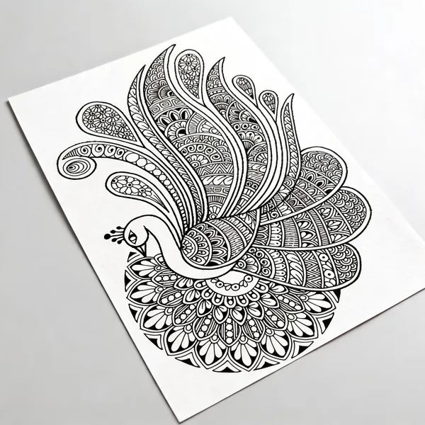 Paper_Paisley_Peacock_Hand-Drawn_Mandala_Wall_Art