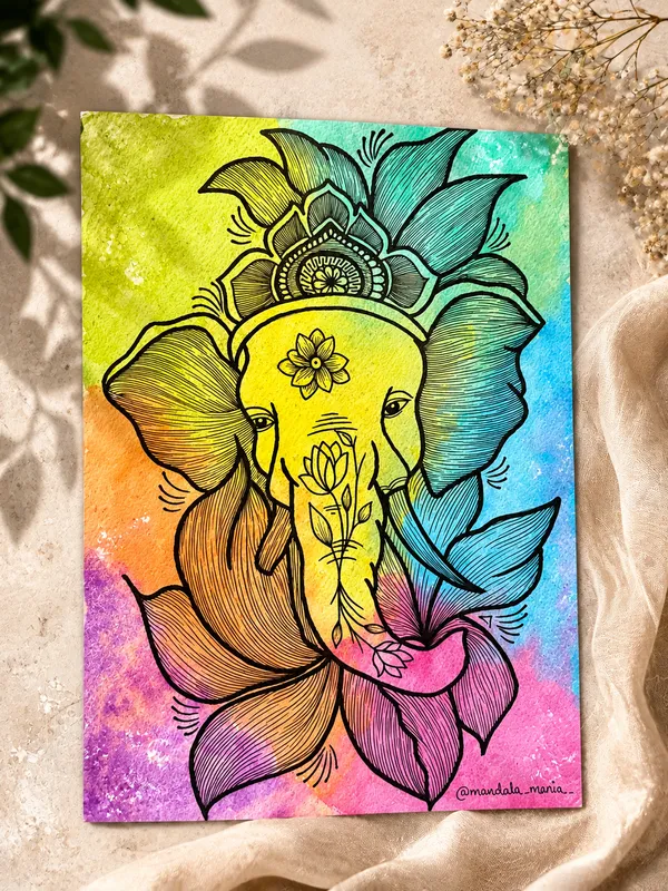 Paper_Ganesha_Mandala_Hand-Painted_Wall_Art