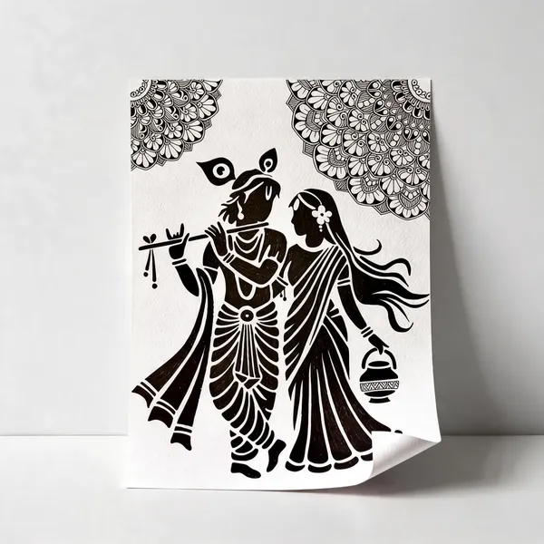 Paper_Devotional_Floral_Krishna_Radha_Mandala_Wall_Art